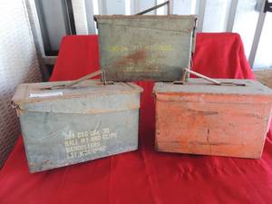 lot 216 image: 3 ammo boxes