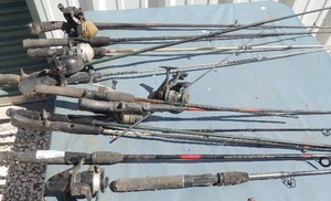 lot 248 image: 9 Reels and 8 rods incl. Abu Garcia Zebco