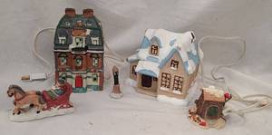 lot 541 image: Christmas Village Pieces
