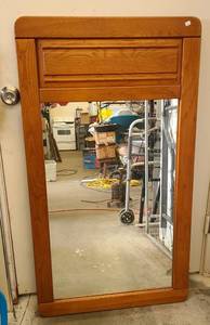 lot 574 image: Wood Framed Mirror