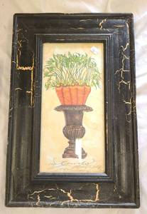 lot 592 image: Framed Carrots Print