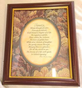 lot 593 image: Framed Allison Chambers Coxsey Tapestry Print