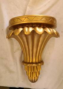 lot 601 image: Gold-painted Wall Shelf