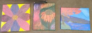 lot 636 image: 3 Paintings on Canvas