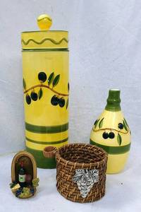 lot 663 image: Olive and Wine Related Items