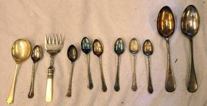 lot 677 image: Nickle Silver Flatware