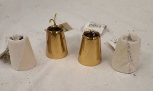 lot 681 image: 4 Brass Candle Followers