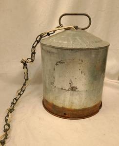 lot 703 image: Chicken Watering Can Lamp