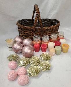 lot 716 image: Basket of Assorted Candles