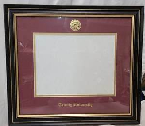 lot 730 image: Trinity University Diploma Frame