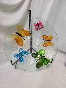 lot 749 image: Large Glass BowlBirdbath