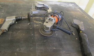 lot 23 image: Stanley fat Max handheld stapler 38 air drill PC sander oil sander