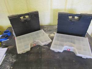 lot 26 image: 2 double sided storage boxes for small tools screws, bolts and nuts