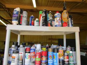 lot 27 image: Paint lot- spray paints, enamel, art paint and more