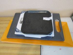 lot 64 image: Assorted cutting boards and serving platters