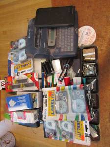 lot 76 image: Office supply lot- staples, lead pencil refills, labeler, labels and more