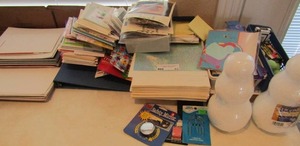 lot 93 image: Canvas art boards, cards and art craft items
