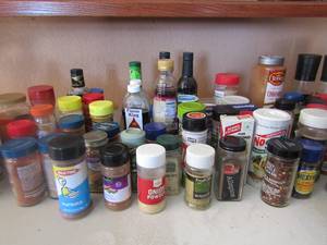 lot 106 image: Lot of cooking spices, some new some opened