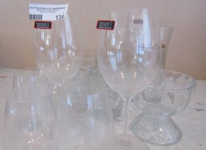 lot 134 image: Riedel champagne  and on the rocks bar wear glasses