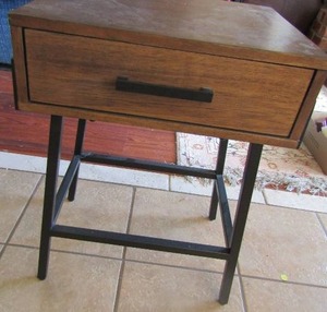 lot 148 image: 1 drawer bedside table metal frame 24x17x15 great condition