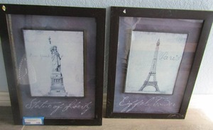 lot 156 image: 2 framed wall art 18x14
