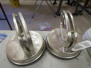 lot 41 image: 2 NEW heavy duty Aluminum suction cups