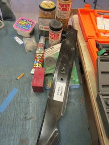 lot 188 image: Porter Cable joining biscuits,  Flex glue,  plastic wood, Stamp set