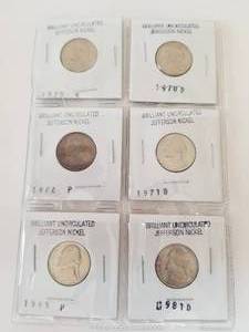 lot 92 image: Selection of Brilliant uncirculated Jefferson nickels