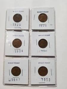 lot 80 image: Selection of wheat pennies - 1925-1953