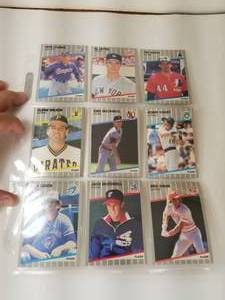 lot 56 image: Selection of 9 fleer baseball cards