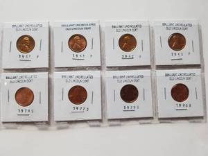 lot 44 image: Selection of uncirculated old Lincoln 1 cent pennies