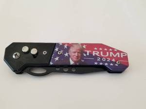 lot 13 image: Trump for 2024 knife 3.5 blade, 8 overall - new in box