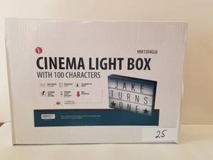 lot 25 image: Cinema light box - new in box
