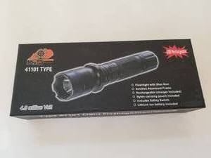 lot 55 image: Flashlight with stun gun- 4.9 million volts with carry case - usb rechargeable - new in box