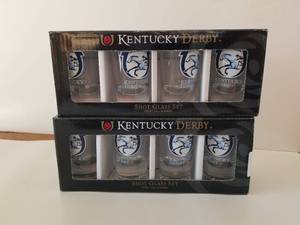lot 70 image: Kentucky Derby shot glasses - new in box