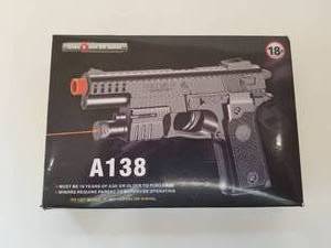 lot 79 image: Air soft pistol with laser pointer - new in box