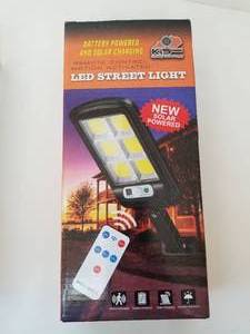 lot 88 image: LED streetlight -solar charged batteries