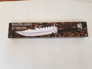 lot 94 image: Hunting knife with sheath - new in box