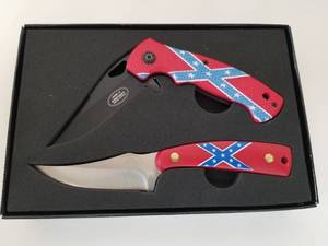 lot 115 image: Two-piece Rebel knife set - Kentucky Cutlery Co.