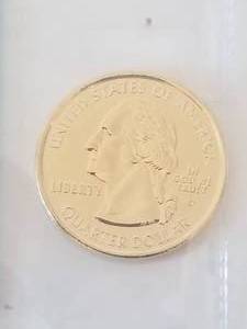 lot 2 image: 24kt gold plated uncirculated statehood quarter - Vermont