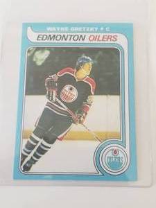 lot 9 image: Wayne Gretzky - Edmonton Oilers hockey card - Rookie - Authenticity unknown