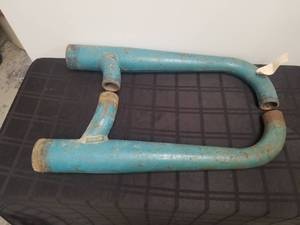 lot 143 image: Pair of vintage exhaust pipes for a V engine