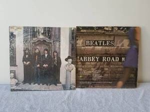 lot 160 image: Beatles - Abbey Road and Beatles Again albums