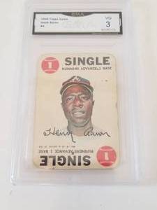 lot 210 image: Hank Aaron baseball playing card - graded
