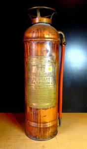 lot 3 image: AWESOME VINTAGE Fire Extinguisher Copper and Brass - GREAT DECOR PIECE $$$