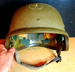 lot 36 image: AUTHENTIC PAGST US Ballistic Helmet Devils Lake Sioux mfg.