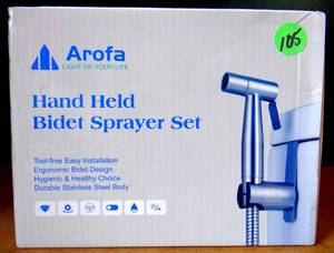lot 105 image: AROFA HAND HELD BIDET SPRAYER
