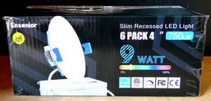 lot 109 image: ENSENIOR SLIM RECESSED LED 6 PACK 4 750 LUMEN - (4 COMPLETE SETS - 1 EXTRA TRANSFORMER)