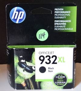 lot 114 image: NEW HP #932XL HY Black Ink Cartridge CN053AN GENUINE