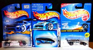 lot 145 image: LOT OF 3 HOT WHEELS CARS - NEW IN PKG